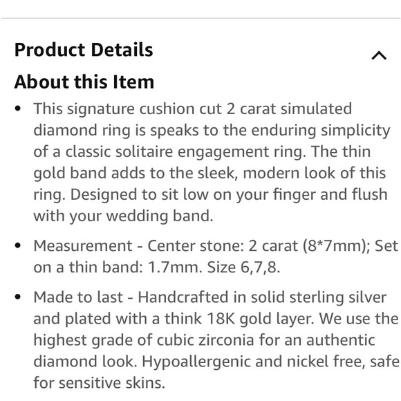 💎Beautiful 2 carat Cushion Cut Solitaire Engagement Ring💎 - Picture 6 of 6